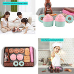 Elitoky Cookie Play Food Set, Play Food for Kids Kitchen - Play Kitchen Accessories - Play Baking Cookies and Cupcakes Plastic Toy Food for Pretend Play, Kids Toddler Childrens Birthday Gifts