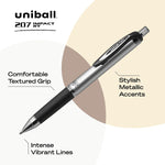 uniball 207 Impact Retractable Gel Pens, Bold Point (1.0mm), Black, 12 Pack