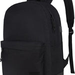 SUPACOOL Casual Laptop Backpack for Men and Women, Work backpack, Black Backpacks, College School Backpack for Boys and Girls, Lightweight Travel Back Pack(Black)