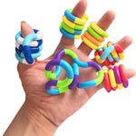 Sensory Fidget Toys - 6PCS Multicolor Twisty Fidget Toys for Adults, Boys, Girls for Relaxation, Anxiety Stress Relief, Decompression - Squeeze, Twist, Chain Spinner Alternative Gift
