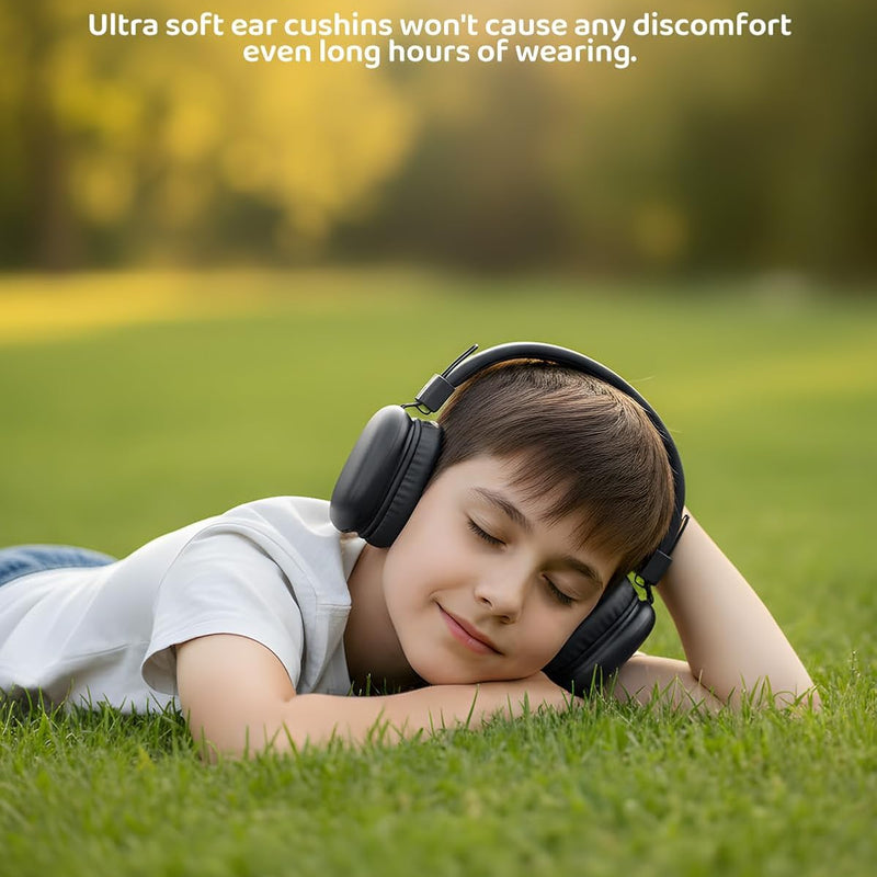 awatrue Kids Over-Ear Bluetooth Headphones, 85dBA Safe Volume, Navy Blue | Built-in Microphone, Bluetooth 5.4, Foldable, 50H Playtime, USB-C Charging