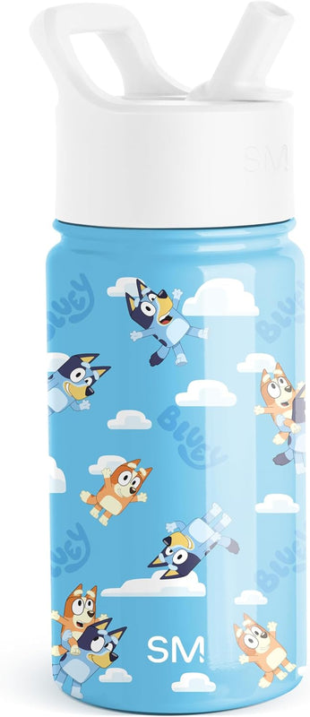 Simple Modern Disney Princess Kids Water Bottle & Toddler Cup | 14oz | Insulated Stainless Steel Princess Rainbows Toddler Water Bottle, Kids Tumbler with Straw | Spill Proof for School Girls Boys