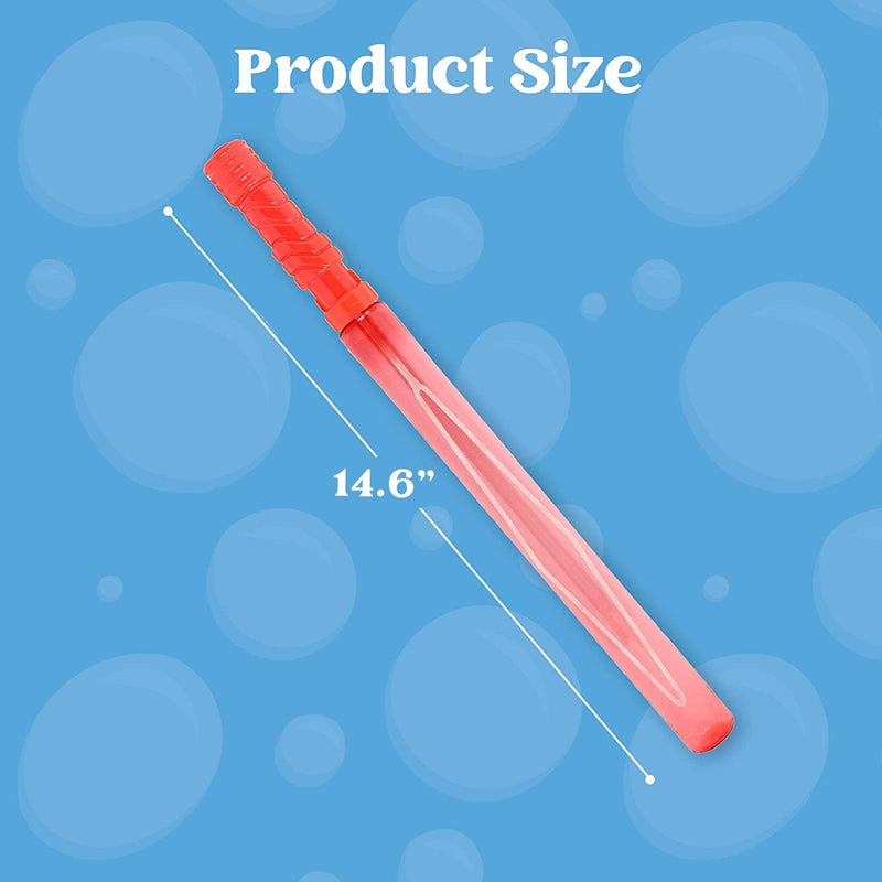 JOYIN 24 Pack 14.6'' Big Bubble Wands for Summer Toy, Outdoor/Indoor Activity Use, Bubbles Party Favors Supplies for Kids