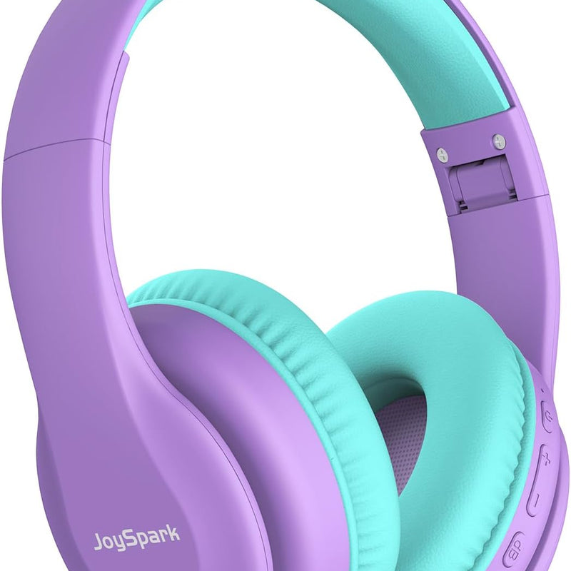 JoySpark Kids Bluetooth Headphones, Lightweight Wireless Headphones for Kids, 85/94dB Volume Limited, 60 Hours Playtime, Bluetooth 5.3, Over-Ear Toddler Headsets with Built-in Mic-Blue