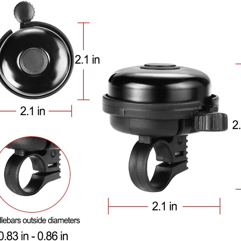 Aluminum Accmor Classic Bike Bell, loud crisp clear sound for adults and kids