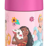 THERMOS FUNTAINER Water Bottle with Straw, 12oz, Princesses | Kids Stainless Steel Insulated Water Bottle, Keeps Drinks Cold Longer for School & Play, BPA-Free