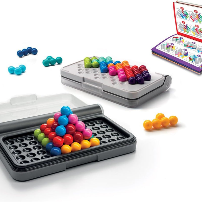 SmartGames IQ Puzzler Pro | Boost Logic and Problem Solving Skills | Level Up with 120 2D and 3D Challenges from Easy to Expert | Great for Ages 6 - Adult | A Fun Travel Game in a Portable Case