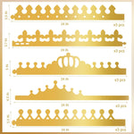 Gold paper crown, DIY birthday king crown craft for decorating, paper prince princess crown hats for school classroom