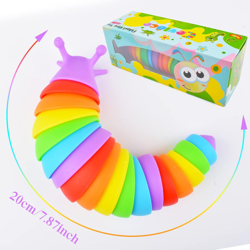 Cevioce Fidget Slug Toy 3Pcs Autism Sensory Toys for Autistic Children Airplane Car Travel Essential Toys Gifts for Kids Toddlers Girls Boys Slug Fidget Toys for Kid Adult Easter Basket Stuffers