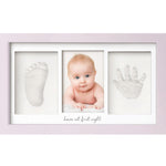 KeaBabies Baby Hand and Footprint Kit, Clay Keepsake Frame (Alpine White) | Quick Dry Handprint and Footprints, Newborn Nursery Picture Frame, Personalized New Mom Gifts for Baby First Christmas Shower