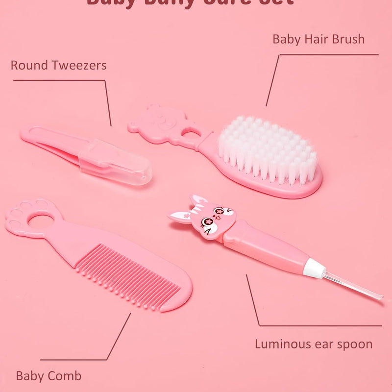 Baby Healthcare and Grooming Kit, Electric Safety Nail Trimmer Baby Nursery Kit, Newborn Care Kits with Hair Brush Comb for Newborn Infant Toddlers Baby Boys Girls Kids, Baby Shower Gifts