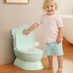 CheerTry Toddler Potty Training Toilet, Larger Potty Chair, Detachable Seat | Suitable for Boys & Girls Ages 1-3, with Flushing Sound, Wipes Storage, Toilet Lid & Toilet Paper Holder - Grey