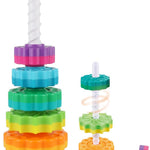 JUXUE Rainbow Ring Stacker Montessori Toys for Babies 6-12 Months, 1-3 Year Old Toddlers