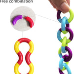 Sensory Fidget Toys - 6PCS Multicolor Twisty Fidget Toys for Adults, Boys, Girls for Relaxation, Anxiety Stress Relief, Decompression - Squeeze, Twist, Chain Spinner Alternative Gift
