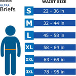 McKesson Ultra Briefs, Heavy Absorbency, Large, Unisex, 58 in, 72 ct | Disposable, Elastic Leg Gathers and Contoured Fit for Men and Women, Incontinence