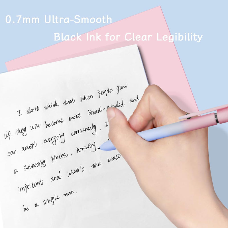 YOXMJDB Gel Pens, 5 Pcs Medium Point Smooth Writing Pens Cute Pens for Women, High-End Series 0.7mm Black Ink Pens for Journaling Note Taking, School Office Supplies (5 Pcs Gradient Morandi)