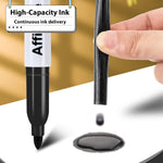 Permanent markers, 100 packs permanent markers bulk, quick dryingin one second, waterproof, smooth, noteasy to erase, durable, can be markedon glass, tiles and cloth, office supplies