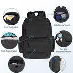 Mancro Diaper Bag Backpack, Dad Diaper Bag with 2 Side Insulated Pockets | Multifunctional Water Resistant Diaper Backpack for Men Women with Stroller Straps, Travel Baby Bag Backpack, Black