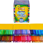 Crayola Super Tips Marker Set (150ct), Teacher Classroom Must Haves, Homeschool Supplies, 2-in-1 Fine Point & Broad Line Markers for Kids, 3+