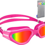 OMID Kids Swim Goggles, P2mini Polarized Swimming Goggles Comfortable for Age 6-14