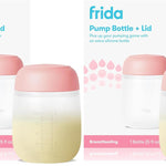 Frida Mom 2-in-1 Breast Pump, Manual Hand & Hands-Free Suction Cup | Dual-Mode Wireless Milk Collector, Ergonomic Handle, SoftFeel Flange for Breastfeeding Comfort