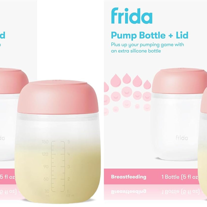Frida Mom 2-in-1 Breast Pump, Manual Hand & Hands-Free Suction Cup | Dual-Mode Wireless Milk Collector, Ergonomic Handle, SoftFeel Flange for Breastfeeding Comfort