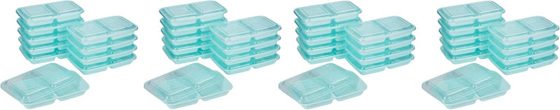 GoodCook 2-Compartment Food Storage Container Set with Snap-Shut Lids, Reusable Divided Snack Containers with Lids, Set of 10, Blue