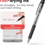 Sooez 40 Pack Bulk Pens Ballpoint, Smooth Writing Pens with Soft Grip, Retractable Black Ink Pens, Medium Point 1.0mm Pen for Journaling, Ballpoint Pen Office Supplies for Nurse, Server, Note Taking