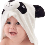 HIPHOP PANDA Hooded Towel - Rayon Made from Bamboo, Bath Towel with Bear Ears for Newborn, Babie, Toddler, Infant - Absorbent Large Baby Towel - Bear, 30 x 30 Inch