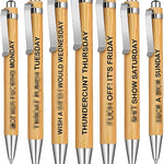 Cityhermit 11Pcs Funny Adult Ballpoint Pen Set, Premium Days of The Week Swear Cuss Word Pens for Office Gifts, Novelty Pens for Corworkers
