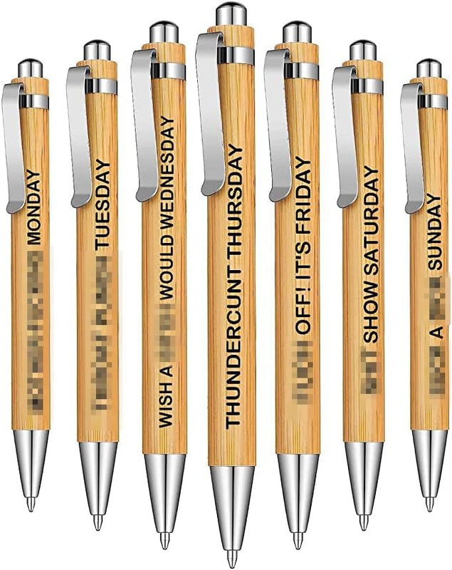 Cityhermit 11Pcs Funny Adult Ballpoint Pen Set, Premium Days of The Week Swear Cuss Word Pens for Office Gifts, Novelty Pens for Corworkers