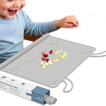 Silicone Placemat for Toddler Eating: Wipe Clean & Roll Up in The Diaper Bag - Table Mat for Restaurant/Travel/On-The-Go