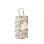 Quilted Baby Wipe Holder Floral Wipe Pouch Portable Hanging Wet Wipes Bag for Stroller, Travel