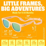 Polarized Baby Sunglasses With Strap - Unbreakable Flexible Infant Sunglasses For Toddlers Newborns 0-24 Months