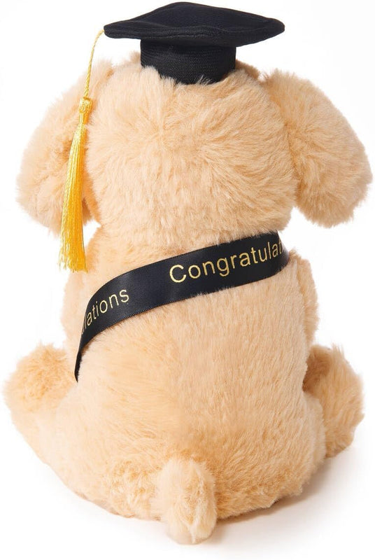 8 Inch Graduation Plush Stuffed Animal Class of 2026 Brown Puppy Dog