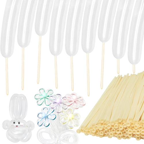 100pcs clear 260 balloons latex for tying balloon arch, decorations, parties, weddings and more