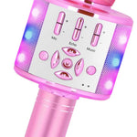 Amazmic Kids Karaoke Microphone Machine with LED Light, Bluetooth, for Girls and Boys Age 3-12