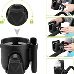 Accmor Stroller Cup Holder with Phone Holder, Bike Cup Holder, Universal Cup Holder for Uppababy Nuna Doona Strollers, 2-in-1 Cup Holder for Walker, Wheelchair, Scooter