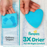 Pampers ZZZ Overnight Diapers, Size 6 (35+ lbs), 72 Count, Nighttime Protection Disposable Baby Diaper, Night Time Leak and Skin Protection