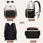 Laptop Backpack for Women Bookbag: 15.6 inch Work School Backpacks with Pouch Pocket for Large Capacity Cup & USB Charger College Book Bag Travel Business Nurse Teacher Bookbags Anti-theft Back Pack