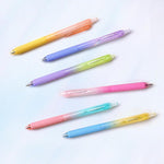 WRITECH Gel Pens Fine Point: Nebula Pen Set 0.7mm Black Ink Retractable 6ct Medium Point Smooth Writing with Aesthetic Gradient Color Barrel for Journaling Note Taking Silent Click No Smear