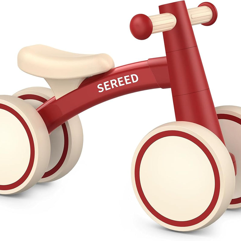 SEREED Baby Balance Bike for 1 Year Old Boy Girl, First Birthday Gift Toy | 12-24 Months Toddler Bike, First Learning Ride on Toys, 4 Silent Wheels Indoor Outdoor Baby Walker
