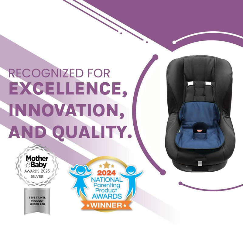 Lynmark® Potty Training Car Seat Protector Cover - Pee Protector, 1 Pk Navy | Waterproof Piddle Pads for Toddlers & Baby Universal Carseat - Washable Liner Mat for Spills, Nappy Leaks, Accidents