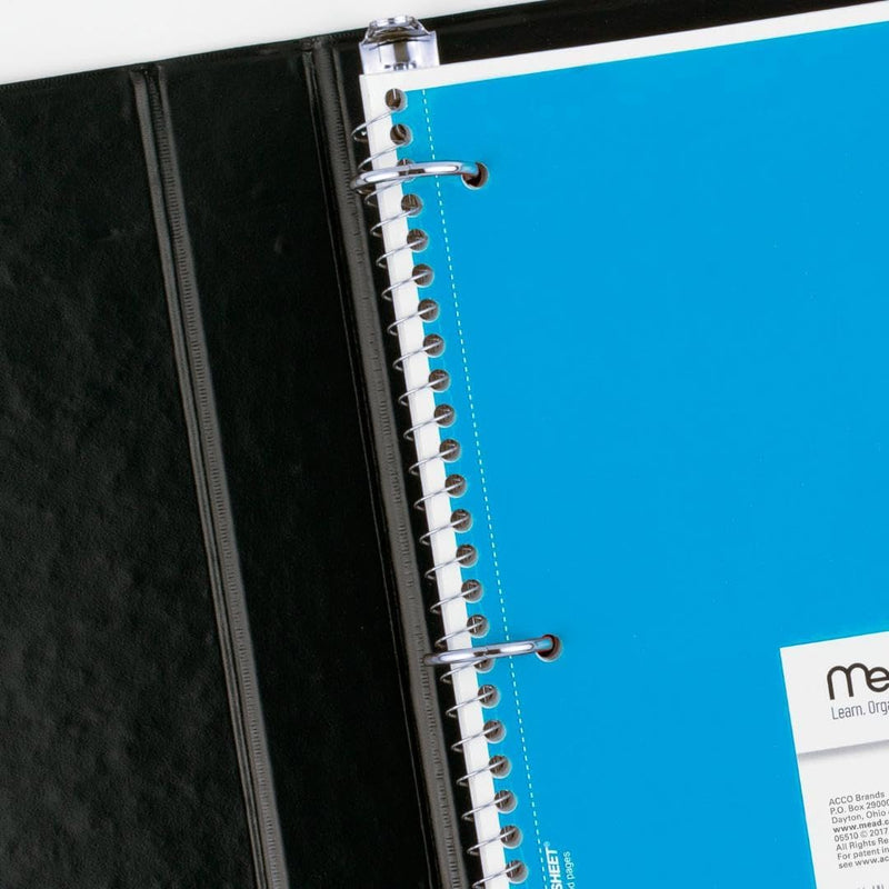 Mead Spiral Notebook, 6 Pack, 1 Subject, Wide Ruled Paper, 7-1/2" x 10-1/2", 70 Sheets per Notebook, Colors Will Vary (930201-ECM25)