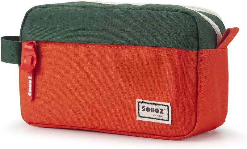 Sooez Original High Capacity Pencil Case, Big Pencil Bag Pouch Box Organizer Pen Case, Aesthetic Supply for Girls Adults, Portable Journaling Supplies with Easy Grip Handle & Loop, Mint Green