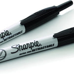 Sharpie Retractable Permanent Markers, Ultra Fine Point, Black, 12 Count