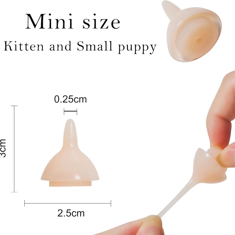 Doggiema Feeding Nipple and Syringes, Puppy Kitten Nipple Feeder Kit | for neonatal kittens, kitten bottle feeding kit,kitten nursing kit,syringe for feeding, nipples for feeding