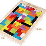 Coogam Wooden Blocks Puzzle Brain Teasers Toy for Kids, Montessori Educational Gift, 40 Pcs