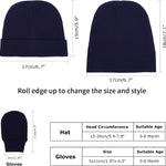 BQUBO Baby Hats and Mittens Infant Cotton Beanie Gloves No Scratch Set Newborn Hospital Hat for Boys Girls