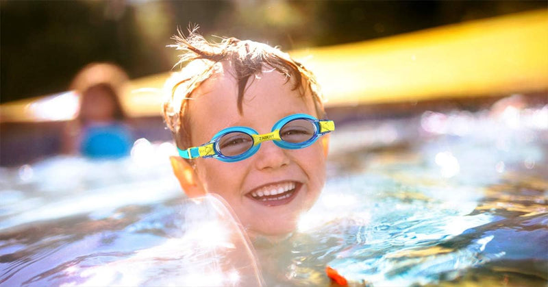 K20 Swimming Goggles for Kids Girls Boys Age 3-10 Years Old, Anti-fog 100% UV Protection with Travel Bag